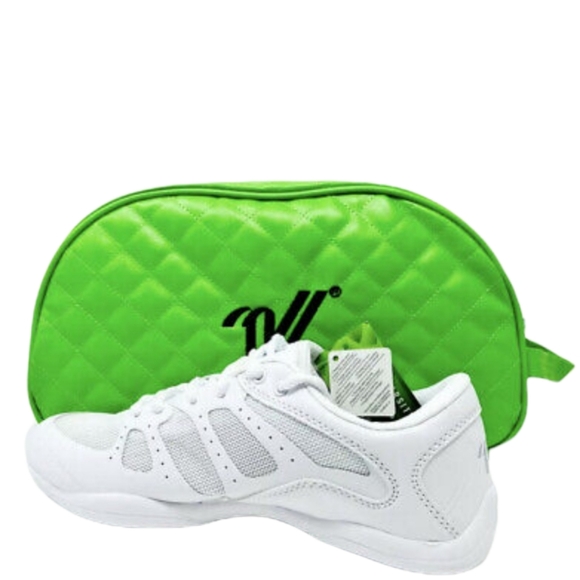 NWT Varsity All For One A41 White Kids Cheerleading Shoes with Travel Case - Picture 4 of 10